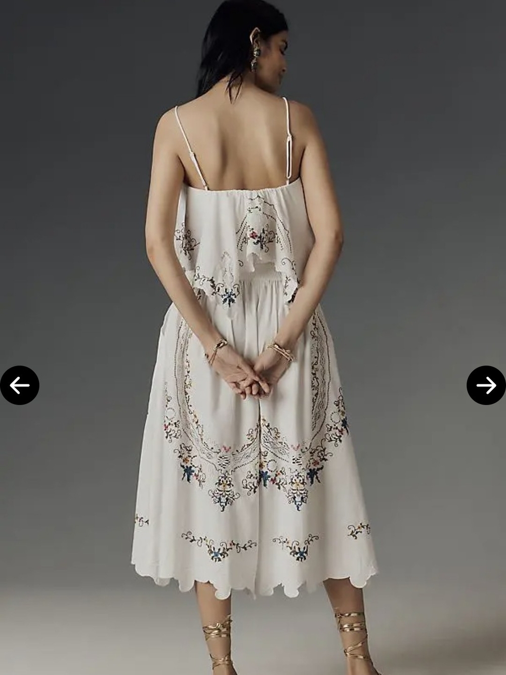 Anthropologie Embroidered Culottes Size Large - Picture 6 of 11